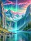 Waterfall Diamond Painting Kits for Adults- Waterfall Diamond Art Kits for Adults, Landscape 5D Diamond Painting